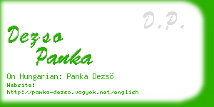 dezso panka business card